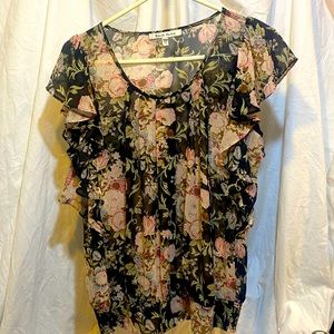 Black raain womens small blouse